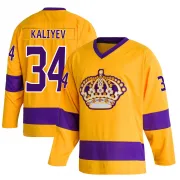 Authentic Arthur Kaliyev Gold Los Angeles Kings Classics Jersey - Youth