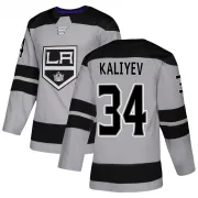 Authentic Arthur Kaliyev Gray Los Angeles Kings Alternate Jersey - Men's