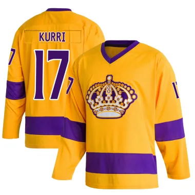 Los Angeles Kings Jari Kurri Official Gray Fanatics Branded Breakaway Adult  Alternate NHL Hockey Jersey