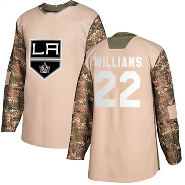 Authentic Tiger Williams Camo Los Angeles Kings Veterans Day Practice Jersey - Youth