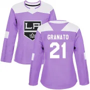 Authentic Tony Granato Purple Los Angeles Kings Fights Cancer Practice Jersey - Women's